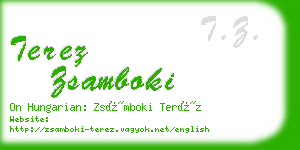 terez zsamboki business card